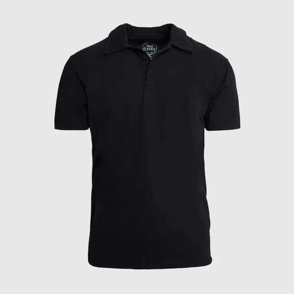 TRUE CLASSIC Black Short Sleeve Polo - Picture 1 of 5